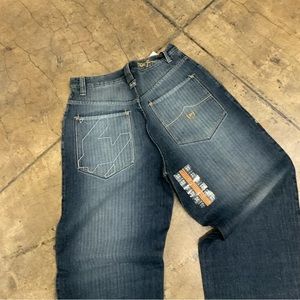 Men's Phat Farm Dk Blue Washed Denim Pants NWT