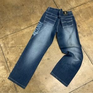 Men's Phat Farm Dk Blue Sandblast Denim Pants NWT