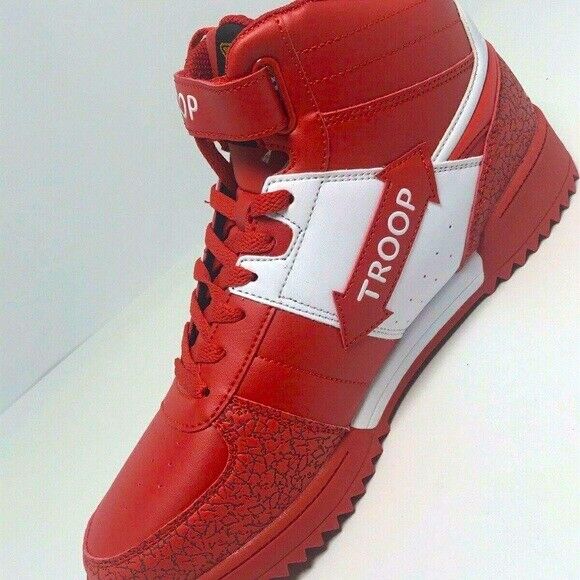 Men's Troop Crown Mid Ripple Red White Fashion Sneakers