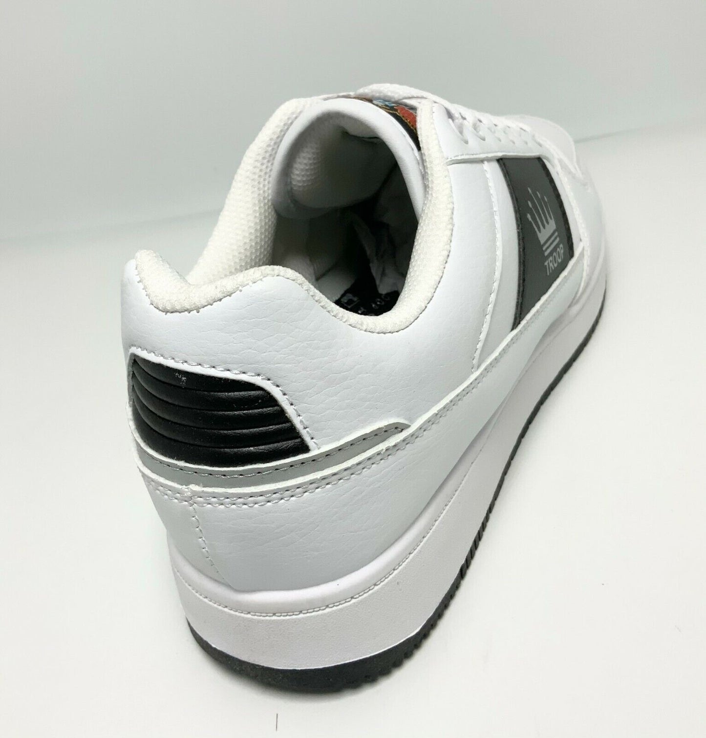 Men's Troop Destroyer Low White Black Fashion Sneakers
