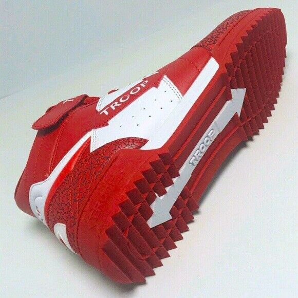 Men's Troop Crown Mid Ripple Red White Fashion Sneakers