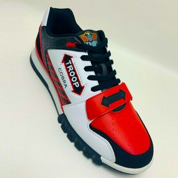 Men's Troop Cobra White Black Red Fashion Sneakers