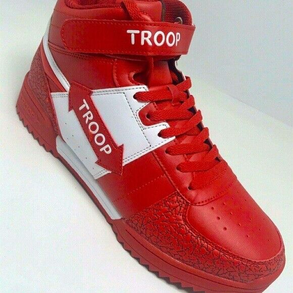 Men's Troop Crown Mid Ripple Red White Fashion Sneakers