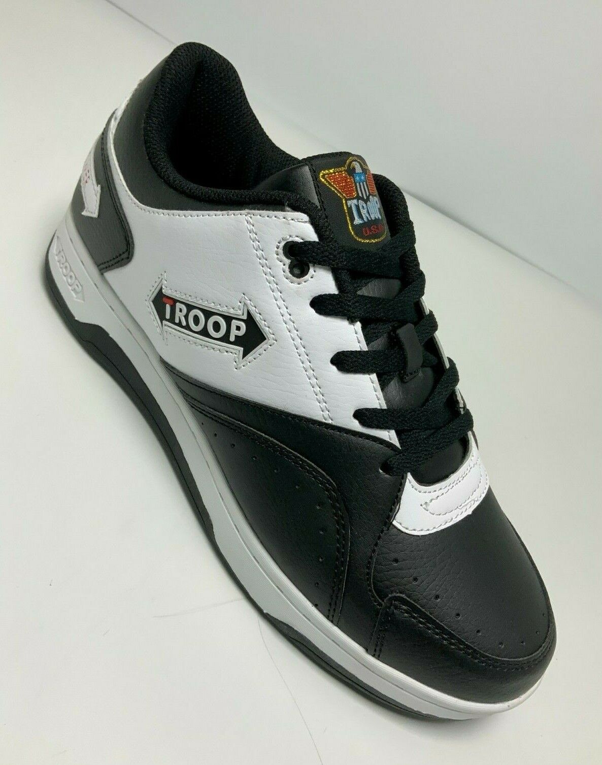 Men's Troop Powerslam White Black Red Fashion Sneakers