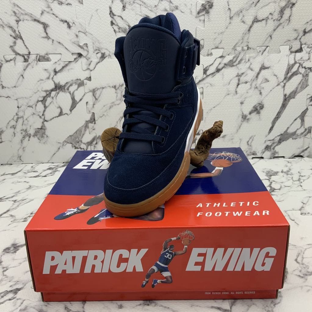 Men’s PATRICK EWING 33 HI Navy | White | Gum Sneakers NWT