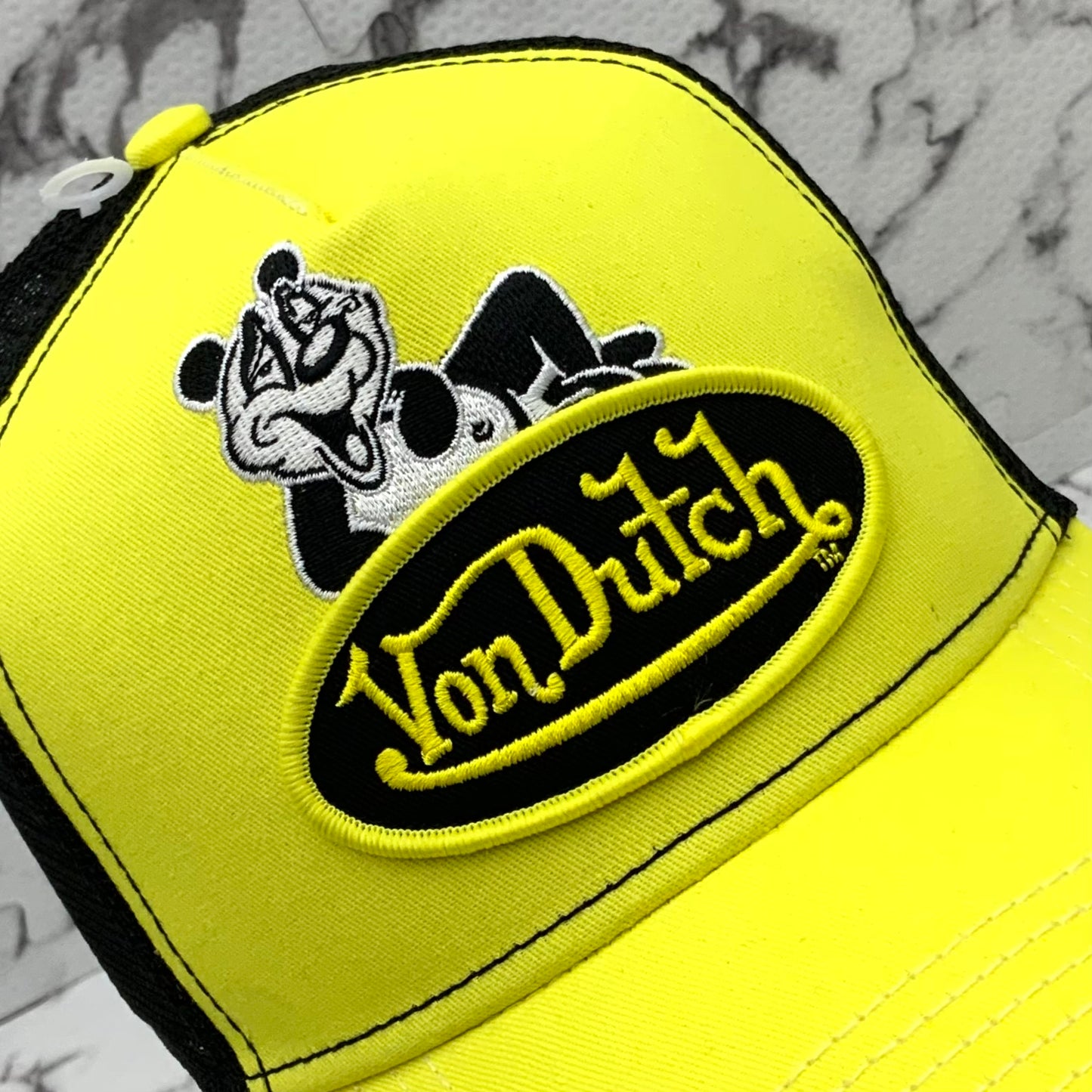 VonDutch Neon Yellow | Black Fashion Trucker Hat NWT