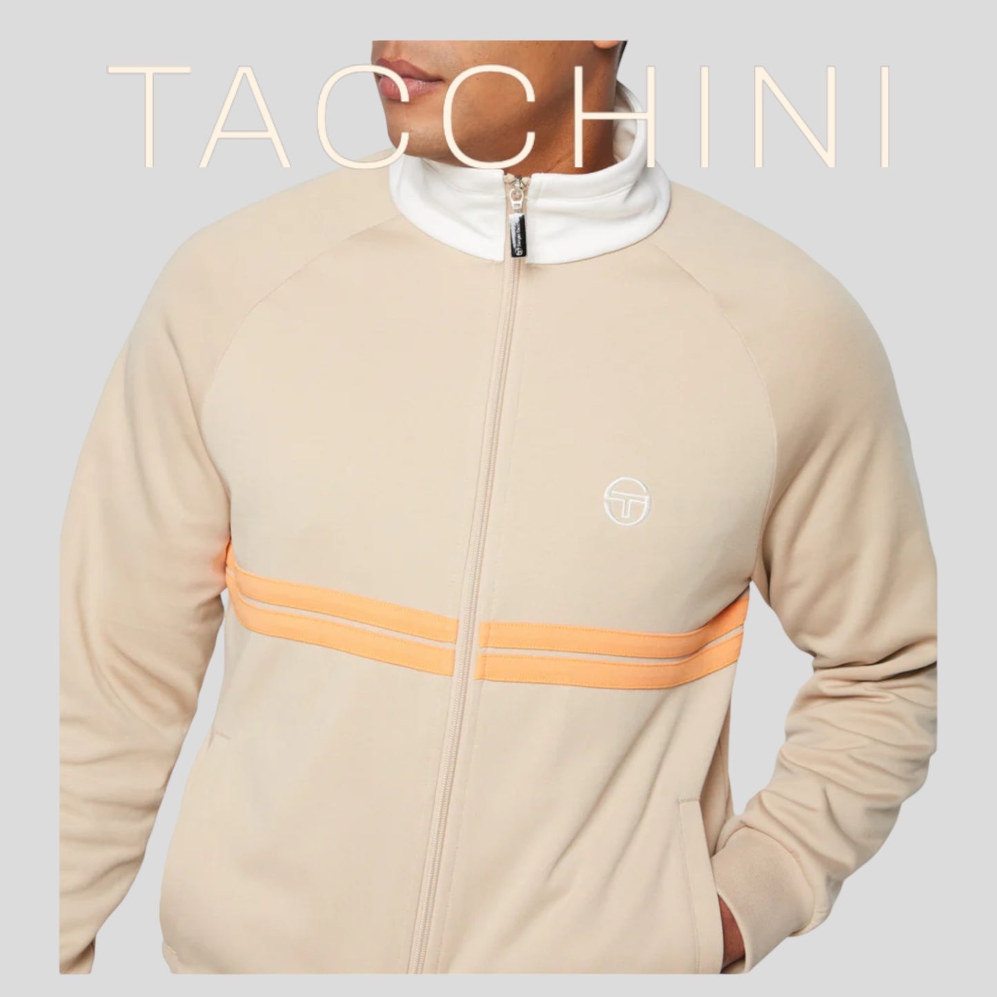 Men’s Sergio Tacchini Beige | Gardenia | Orange Tracksuit NWT