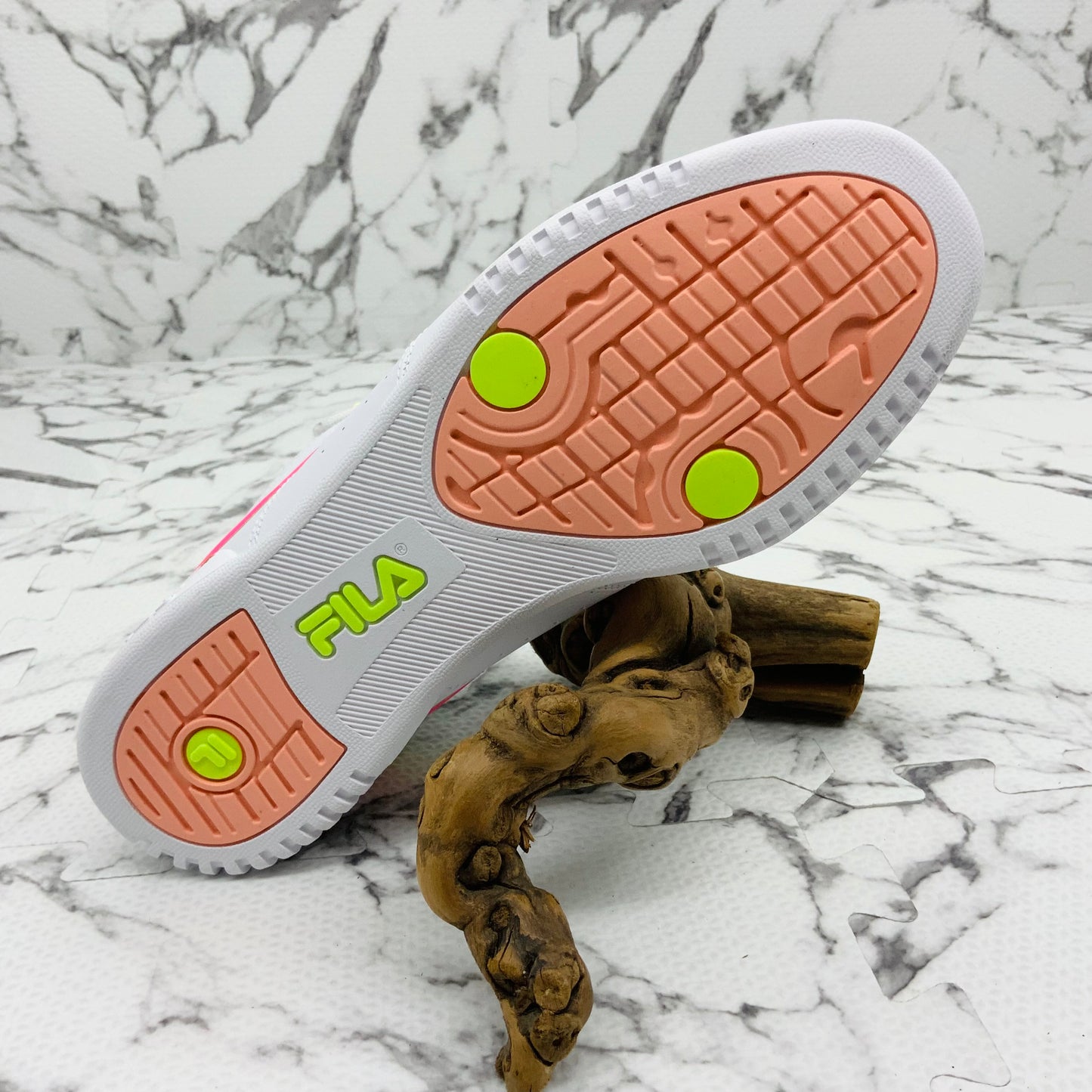 Women's Fila F-13 White | Lime Green | Hot Pink Sneakers NWT