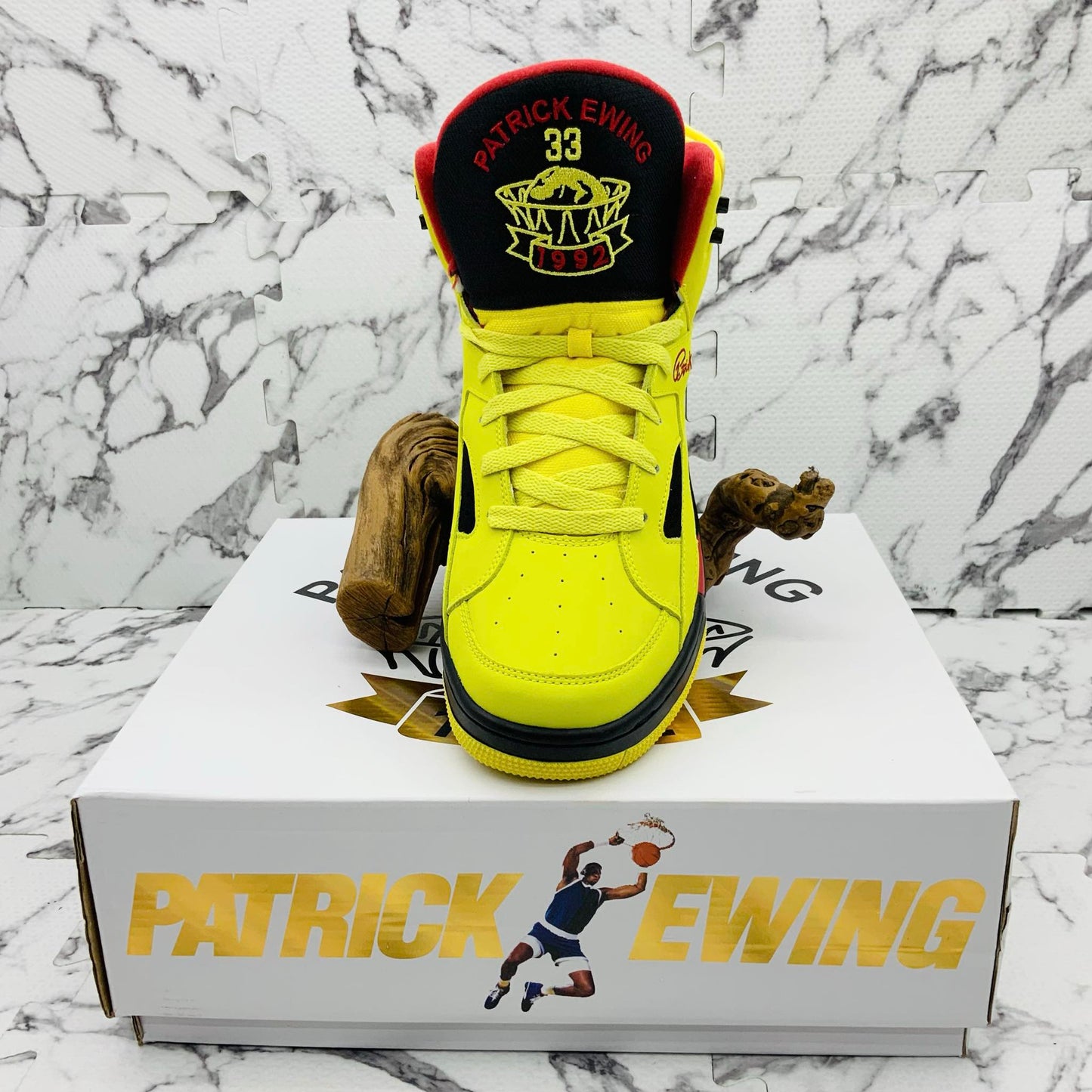 Men’s PATRICK EWING ECLIPSE Blazing Yellow |  Black | Red Bestseller Sneakers NWT