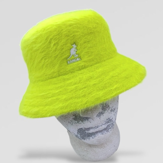 Men's Kangol Neon Lime Green Lahinch Furgora Bucket Hat NWT &