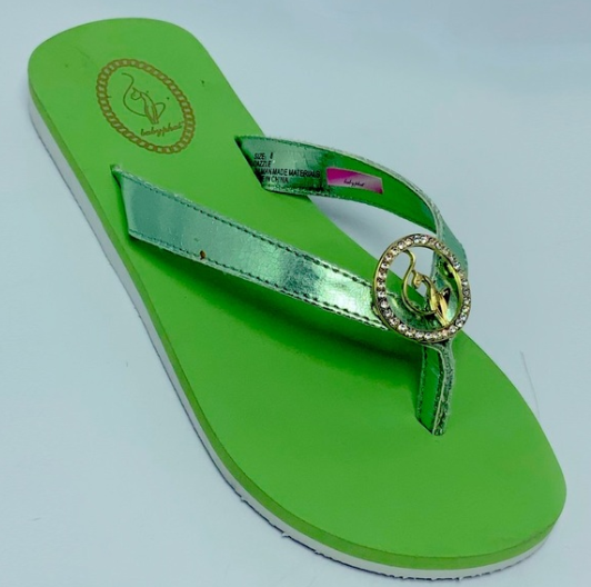 Women's Baby Phat Lime Green Flip Flops NWT