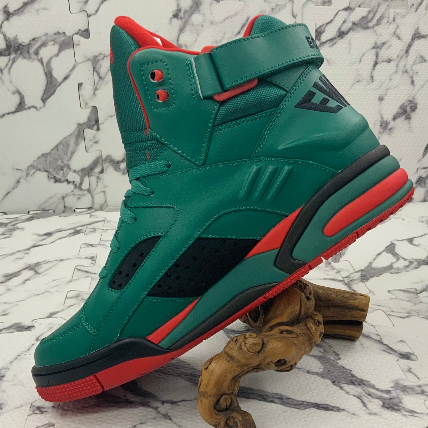 Men’s Patrick Ewing Eclipse Green | Red Sneakers NWT