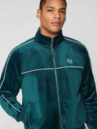 Sergio Tacchini Forest Green | White Velour Tracksuit