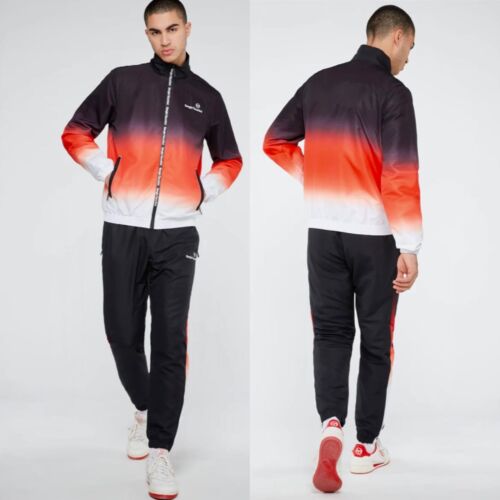 Sergio Tacchini Black | Orange | White Windbreaker Tracksuit