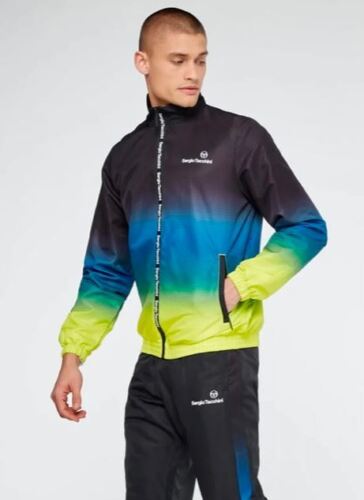 Sergio Tacchini Black | Blue | Lime Windbreaker Tracksuit