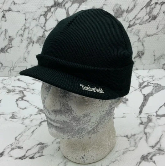 Men’s Timberland Black | White Brim Casual Beanies NWT