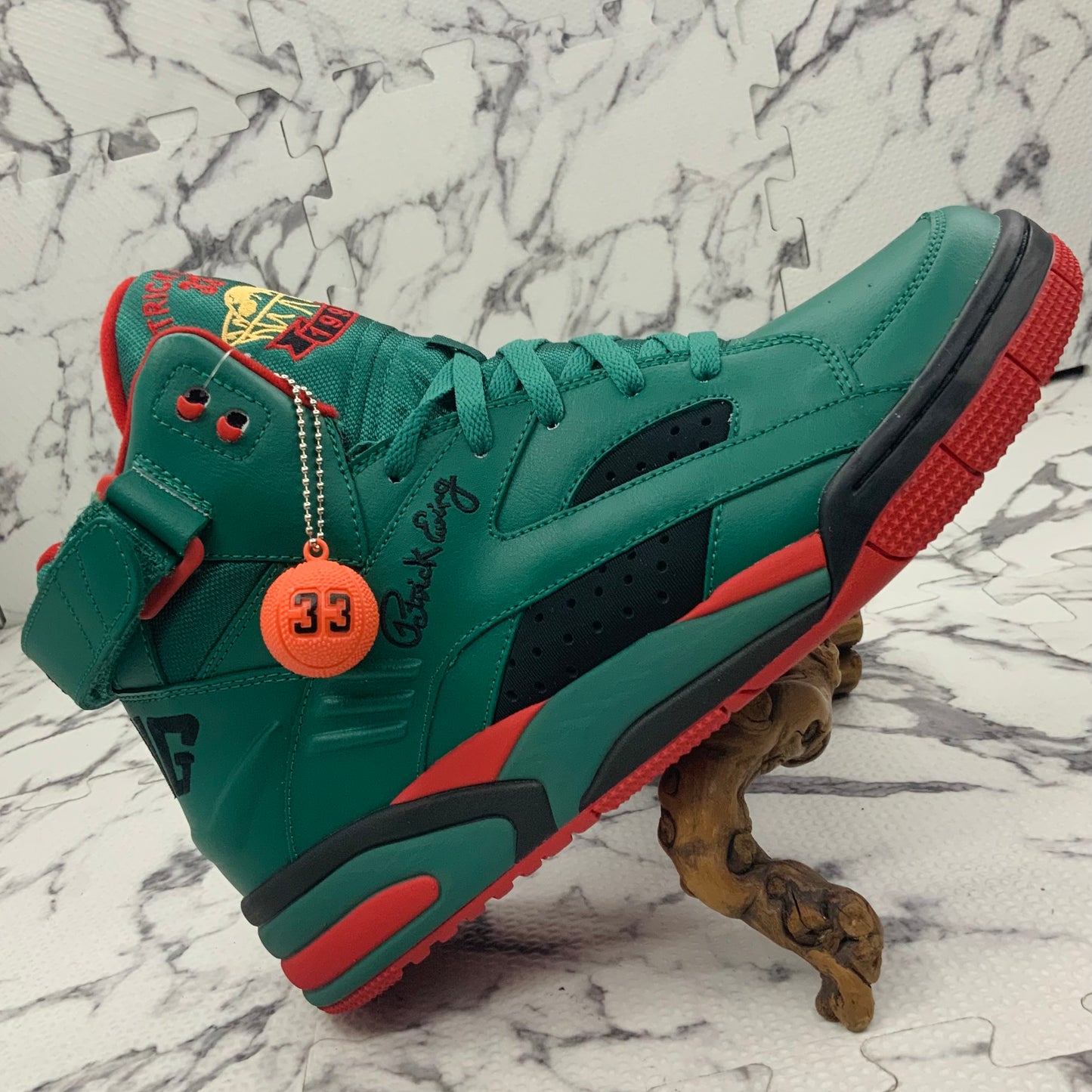 Men’s Patrick Ewing Eclipse Green | Red Sneakers NWT