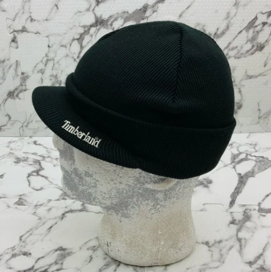 Men’s Timberland Black | White Brim Casual Beanies NWT