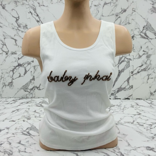 Women's Baby Phat White | Brown Tank Top NWT