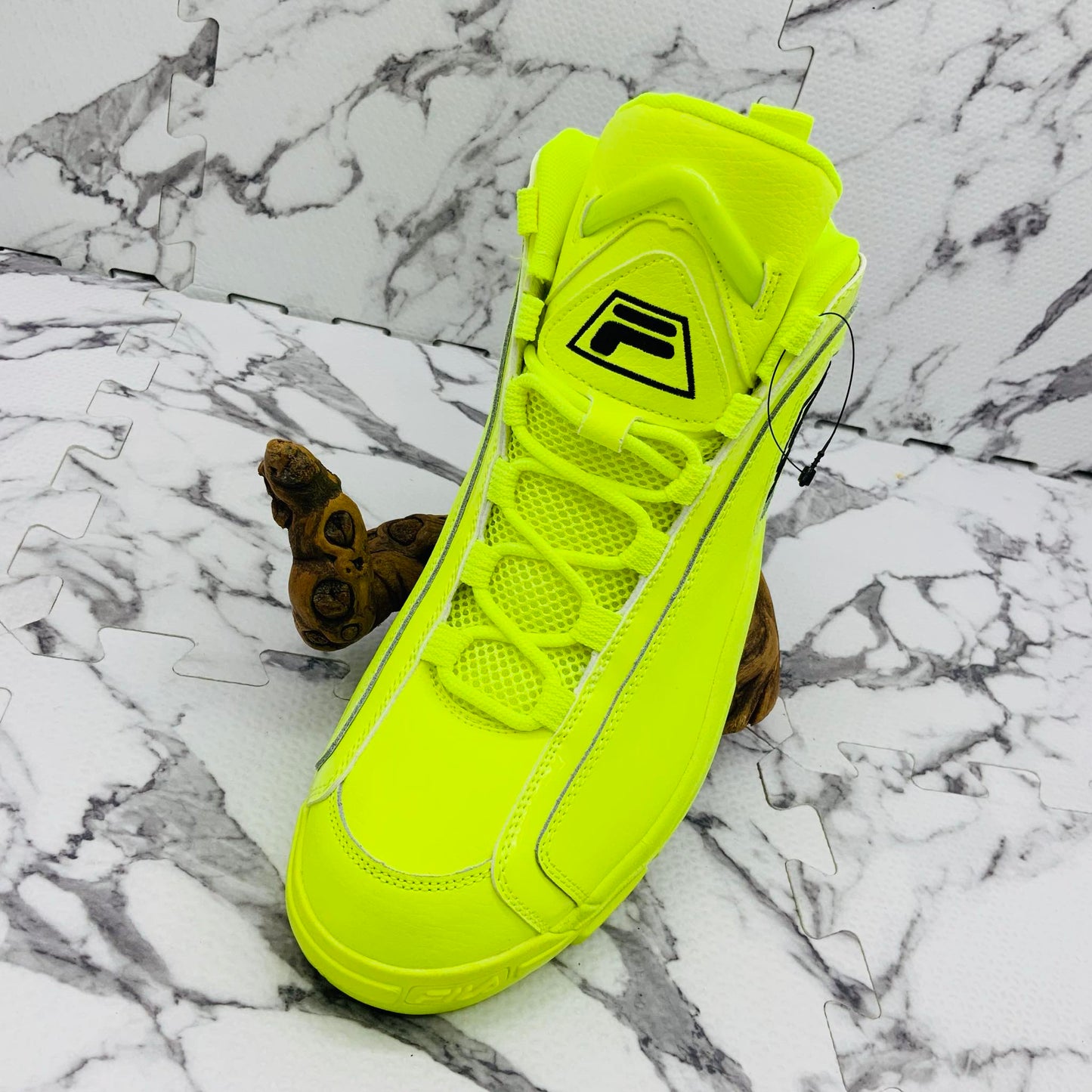 Men's FILA GRANT HILL Neon Lime Green Sneakers NWT