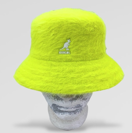 Men's Kangol Neon Lime Green Lahinch Furgora Bucket Hat NWT &