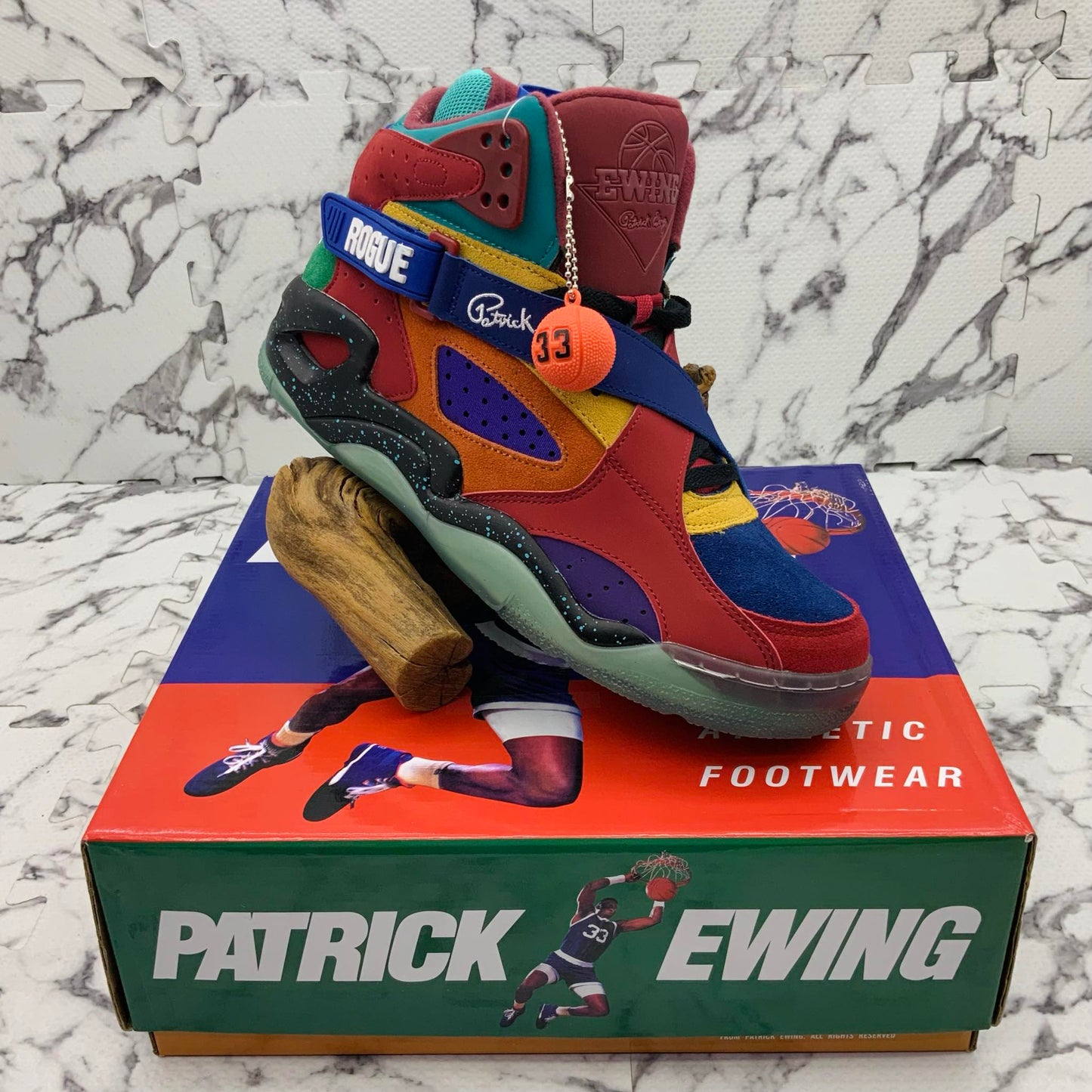 Men’s PATRICK EWING ROUGE Multicolor Remix Sneakers NWT