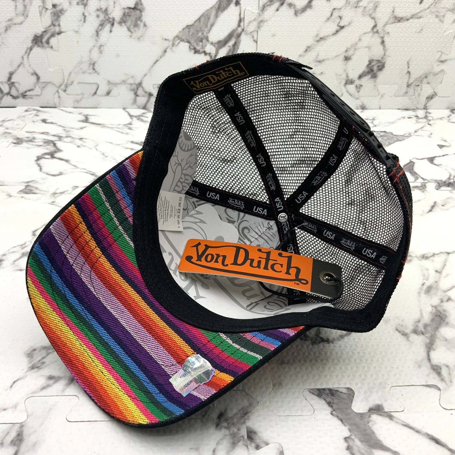 VonDutch Multicolor | Black Fashion Trucker Hat NWT