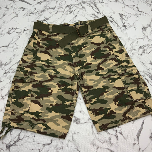 Men's Knockout Brown | Green | Khaki Camouflage Cargo Casual Shorts NWT