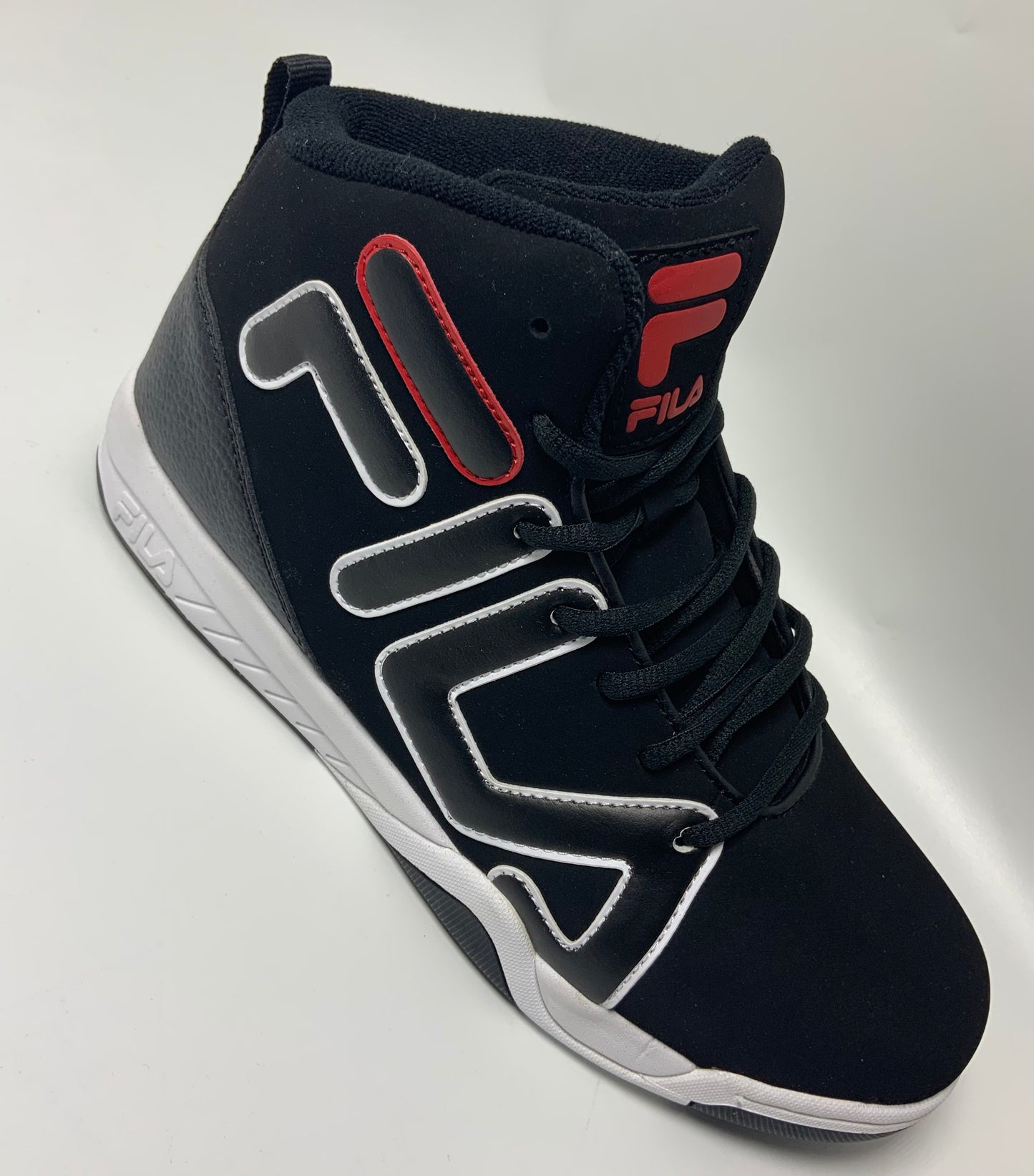 Men's Fila Khronos Black | White | Red Fashion Sneakers NWT