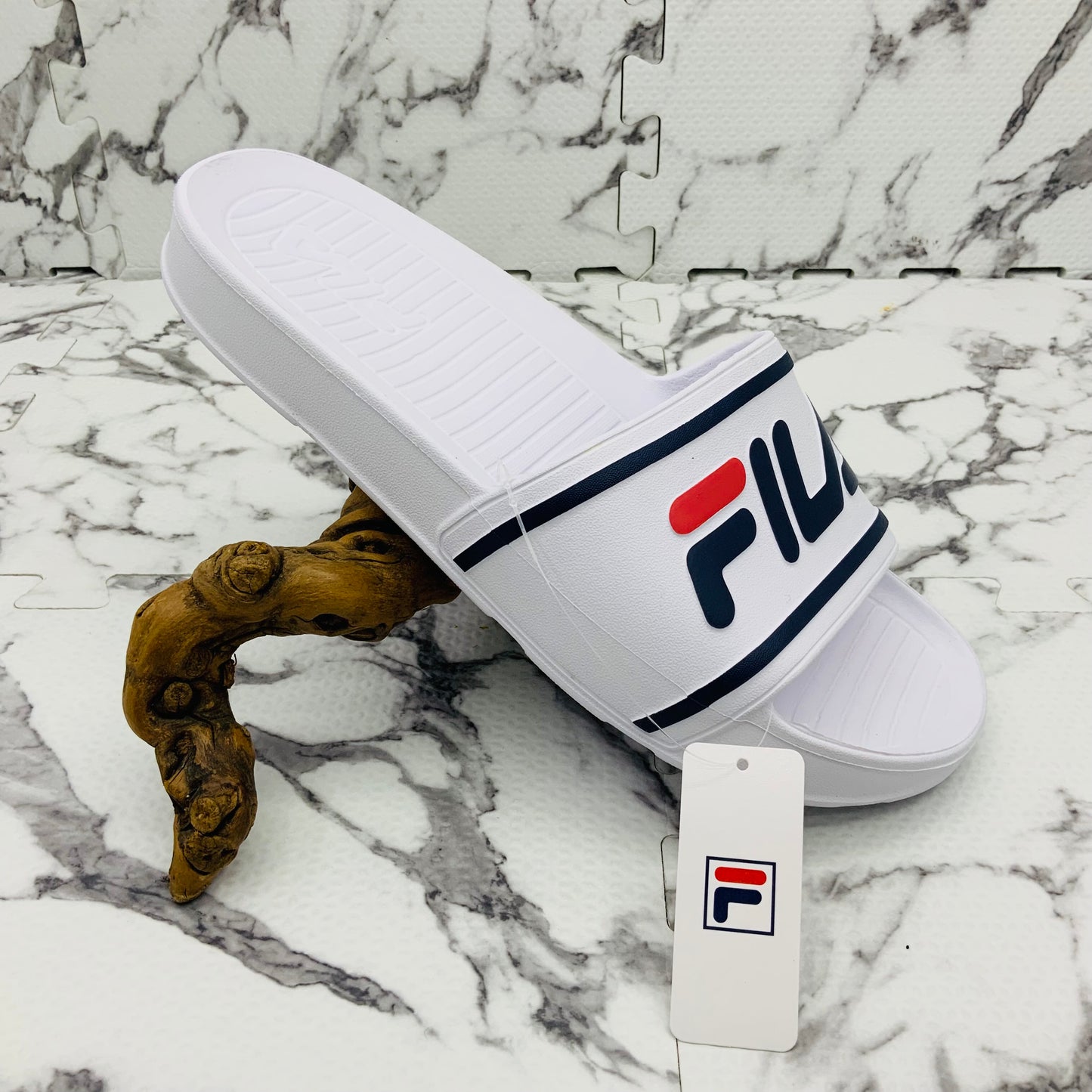 Men's Fila White | Navy | Red Sandals NWT