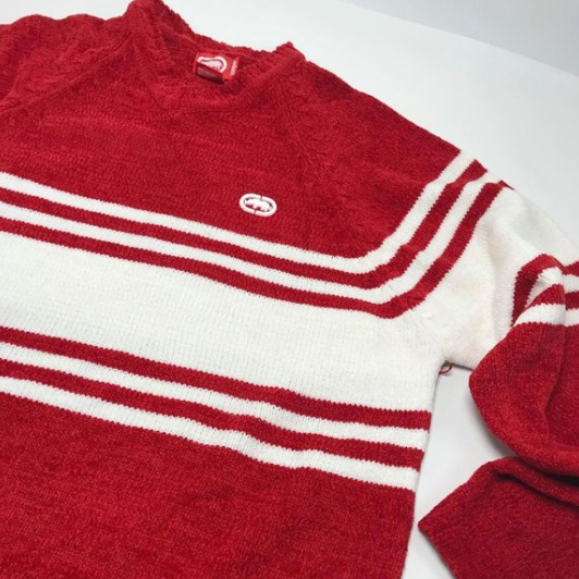 Men's Ecko Red | White Signature V-Neck Sweater NWT