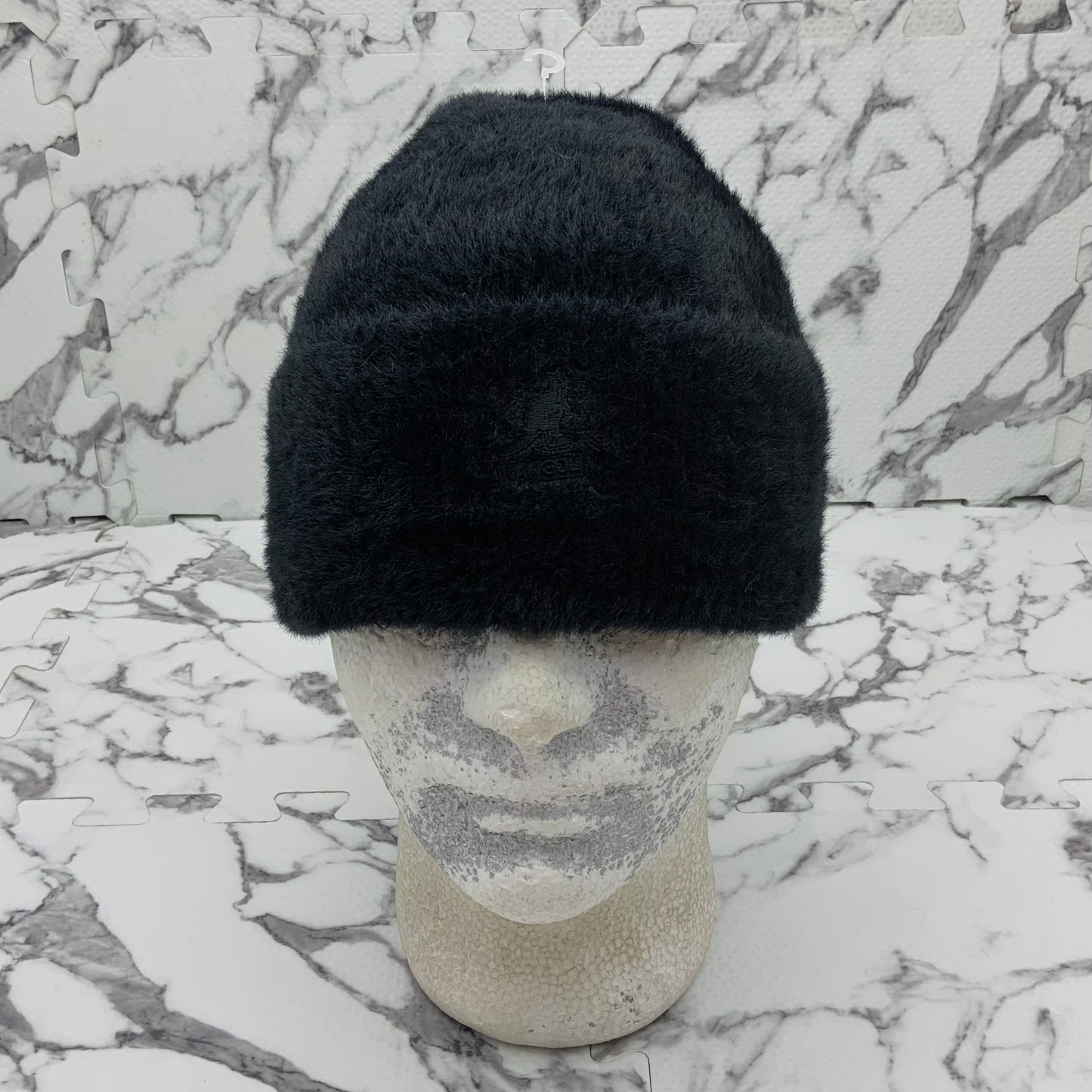 Men's Kangol Black Faux Fur Beanie NWT