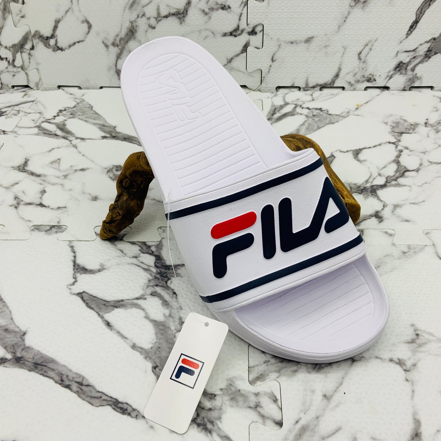 Men's Fila White | Navy | Red Sandals NWT