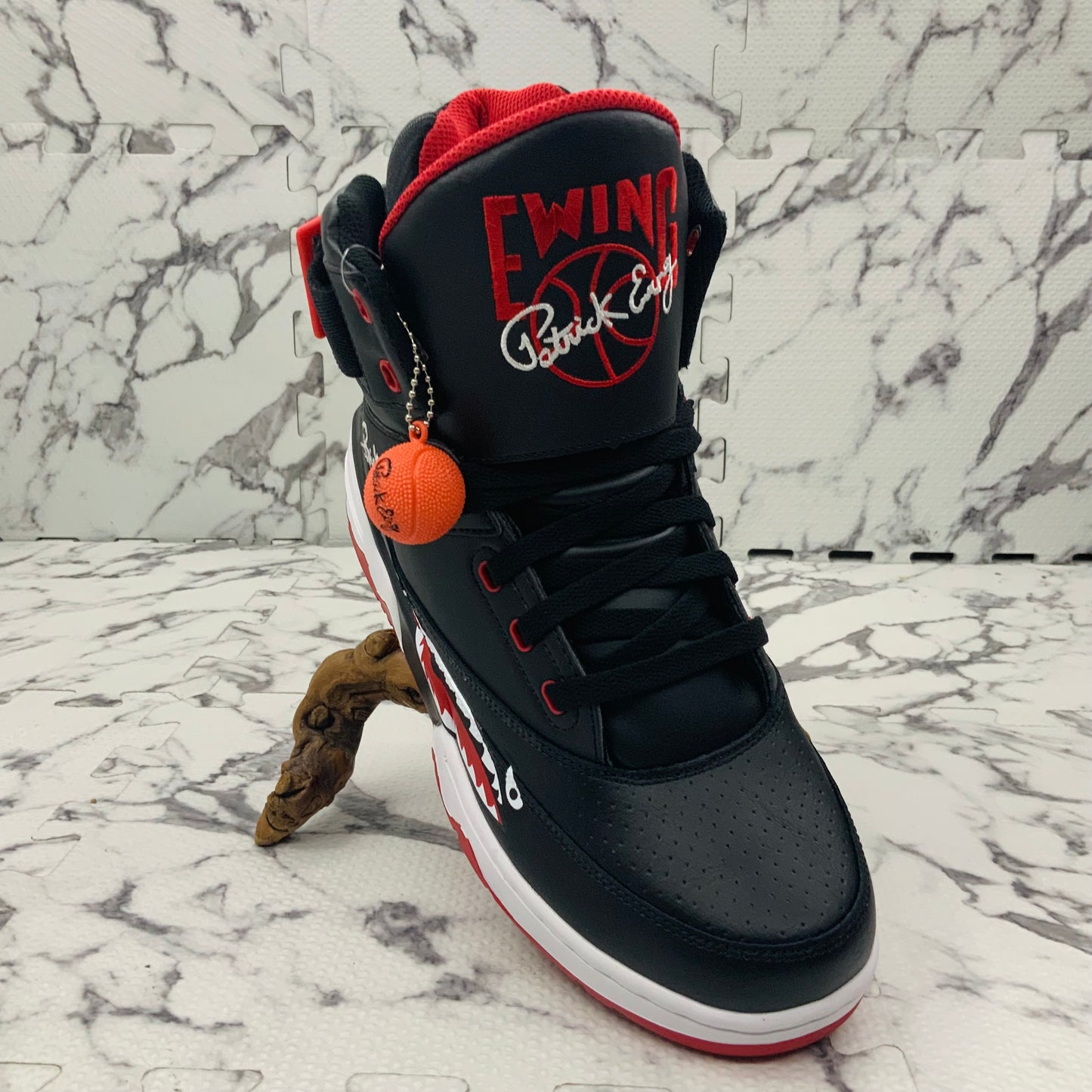 Men’s Patrick Ewing 33 HI Black | Red | White SHARK Sneakers NWT