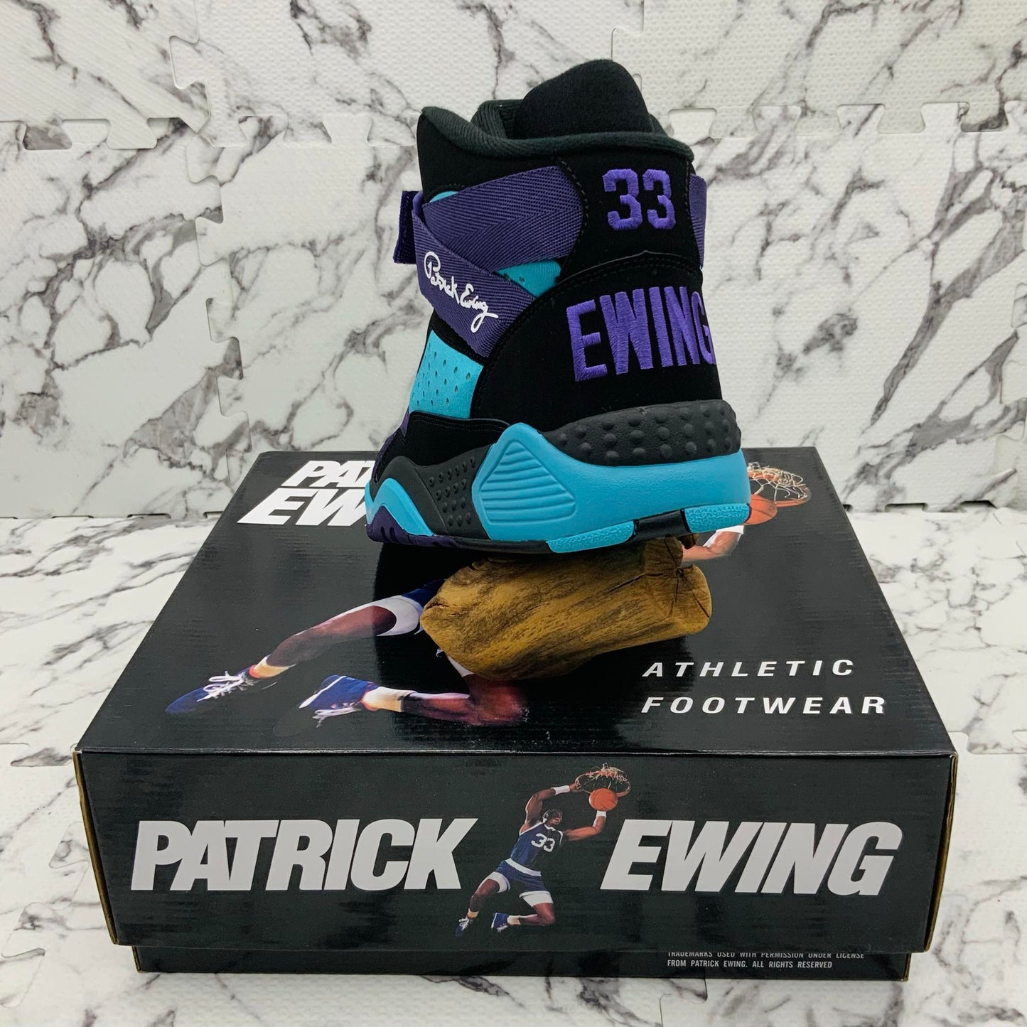 Men’s PATRICK EWING FOCUS Black | Turquoise | Purple Sneakers NWT