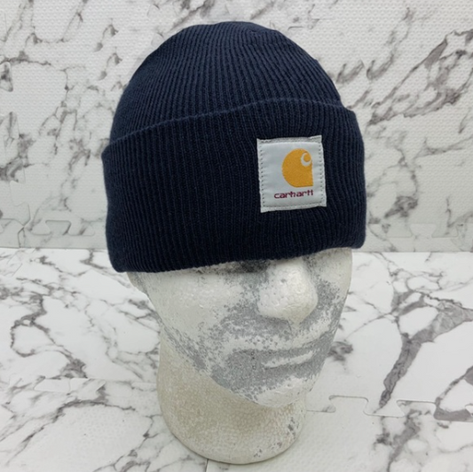 Men’s Carhartt Navy Blue Cuff Casual Beanies NWT