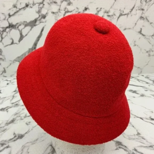 Men's Kangol Red | White Bermuda Casual Bucket Hat NWT