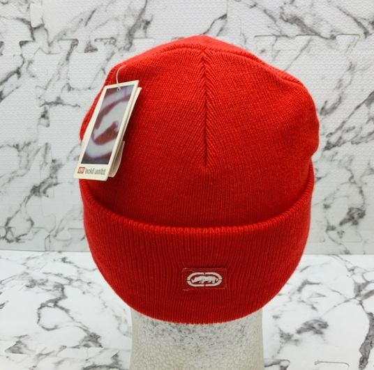 Men's Ecko Unlimited Red | Black | White Designer Cuff Beanie NWT