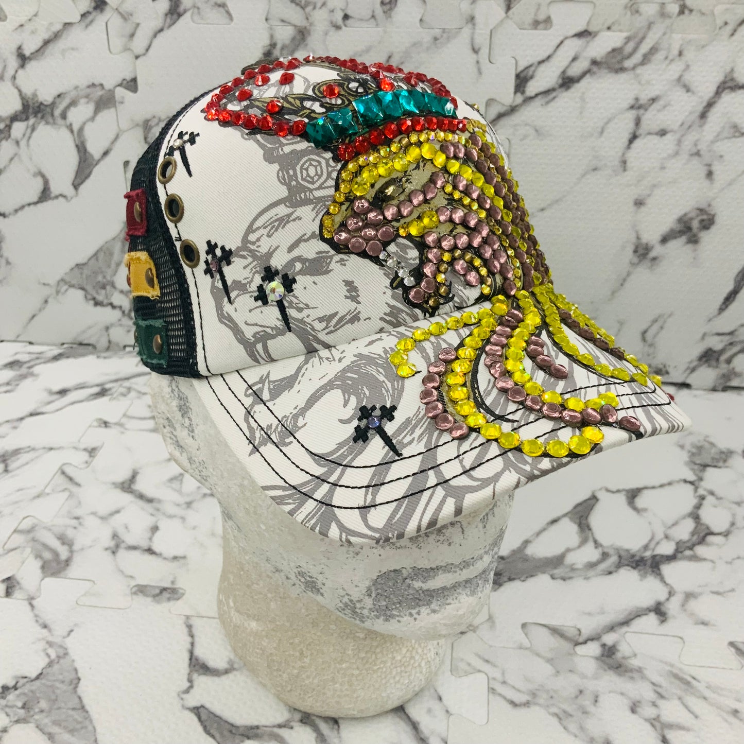 Rebel Spirit Lion King White | Black | Red | Yellow | Rose Gold Rhinestone Trucker Hat NWT