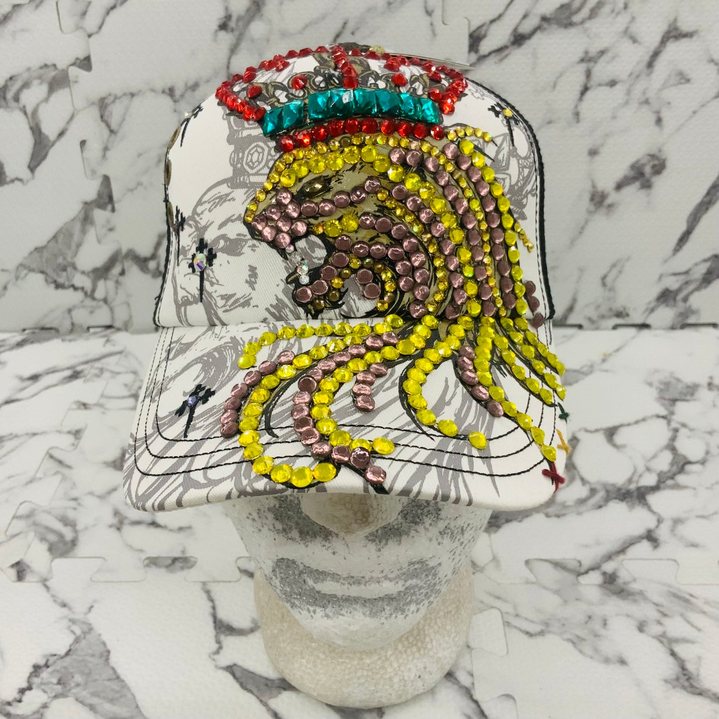 Rebel Spirit Lion King White | Black | Red | Yellow | Rose Gold Rhinestone Trucker Hat NWT