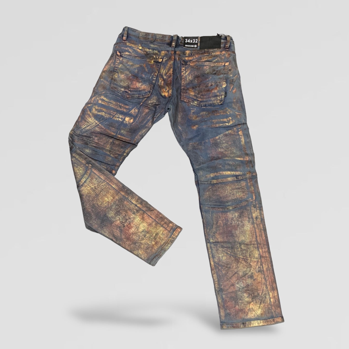 Men's Makobi Foil Blue | Copper Denim Pants NWT