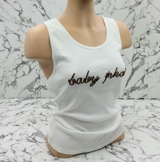 Women's Baby Phat White | Brown Tank Top NWT