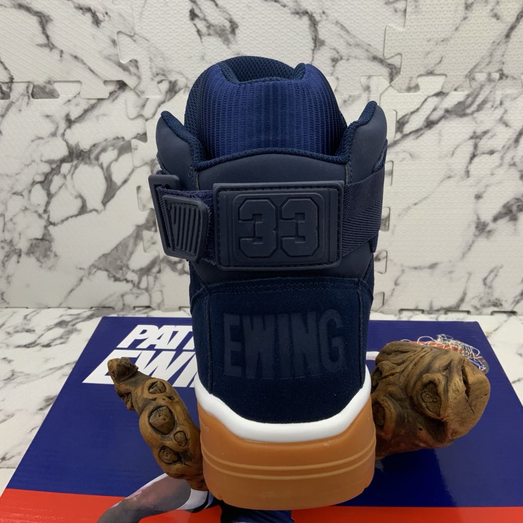 Men’s PATRICK EWING 33 HI Navy | White | Gum Sneakers NWT