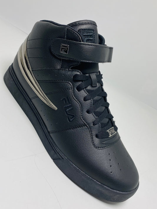 Men's Fila Black | Silver Vulc 13 Mid Plus Sneakers NWT