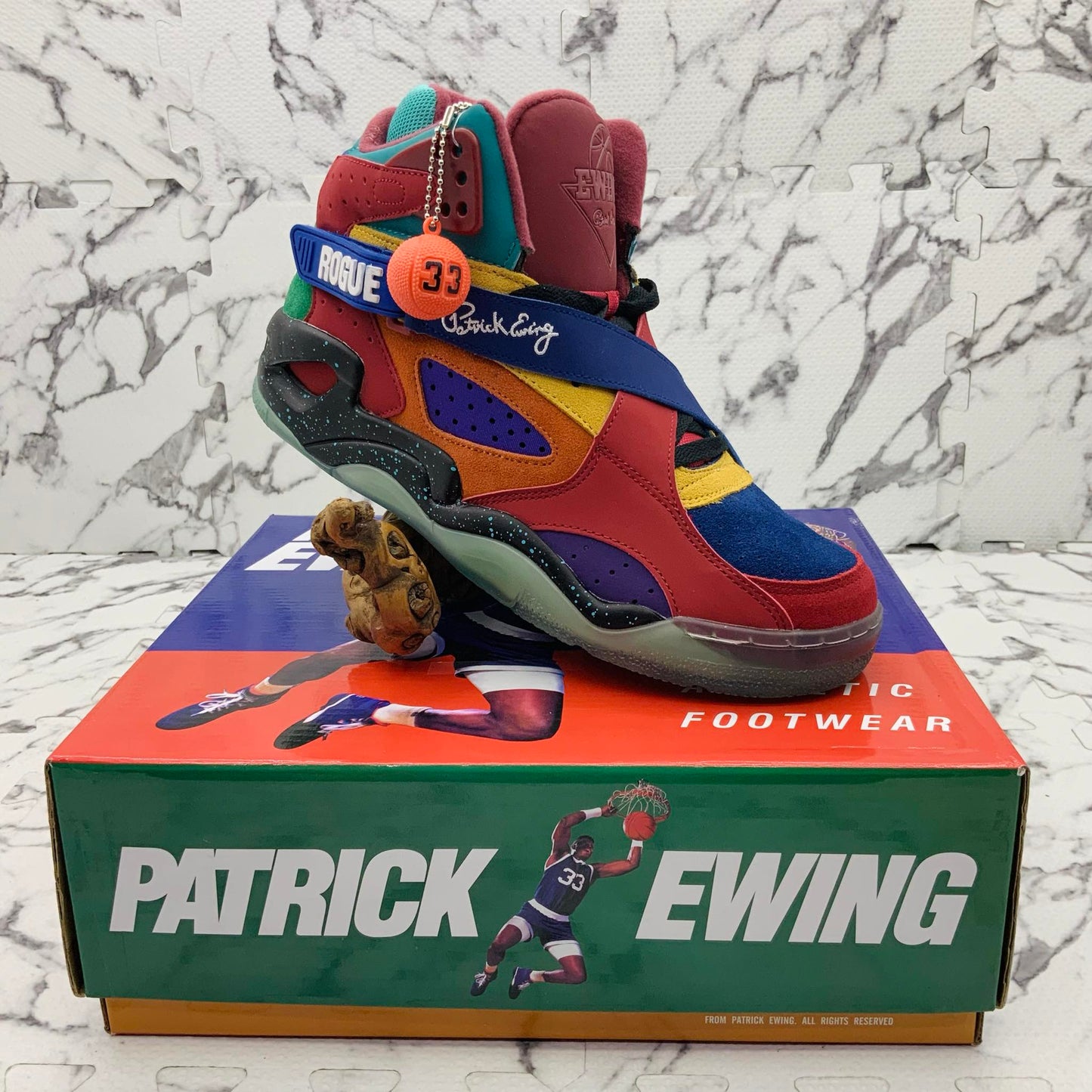 Men’s PATRICK EWING ROUGE Multicolor Remix Sneakers NWT