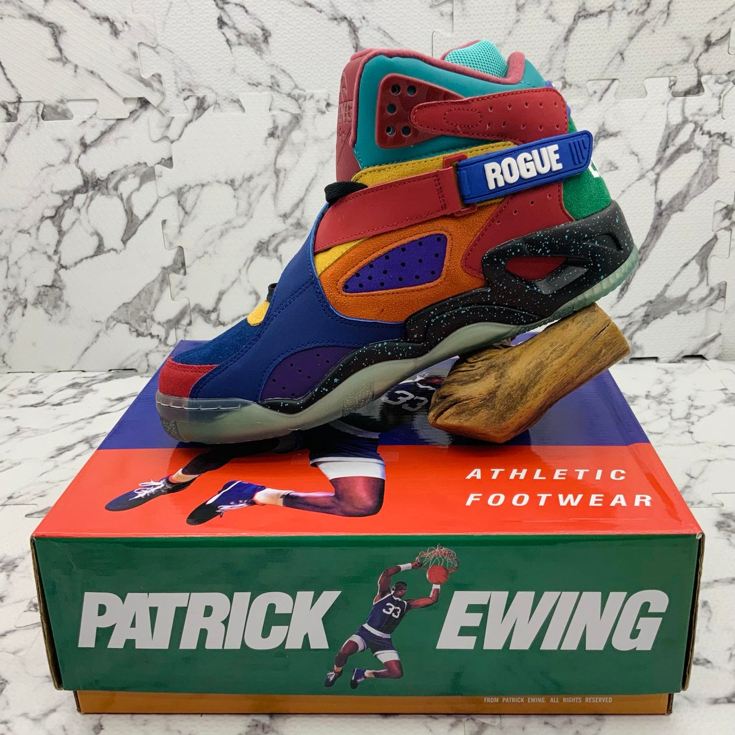 Men’s PATRICK EWING ROUGE Multicolor Remix Sneakers NWT