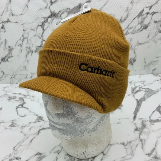 Men’s Carhartt Wheat | Black Brim Casual Beanies NWT