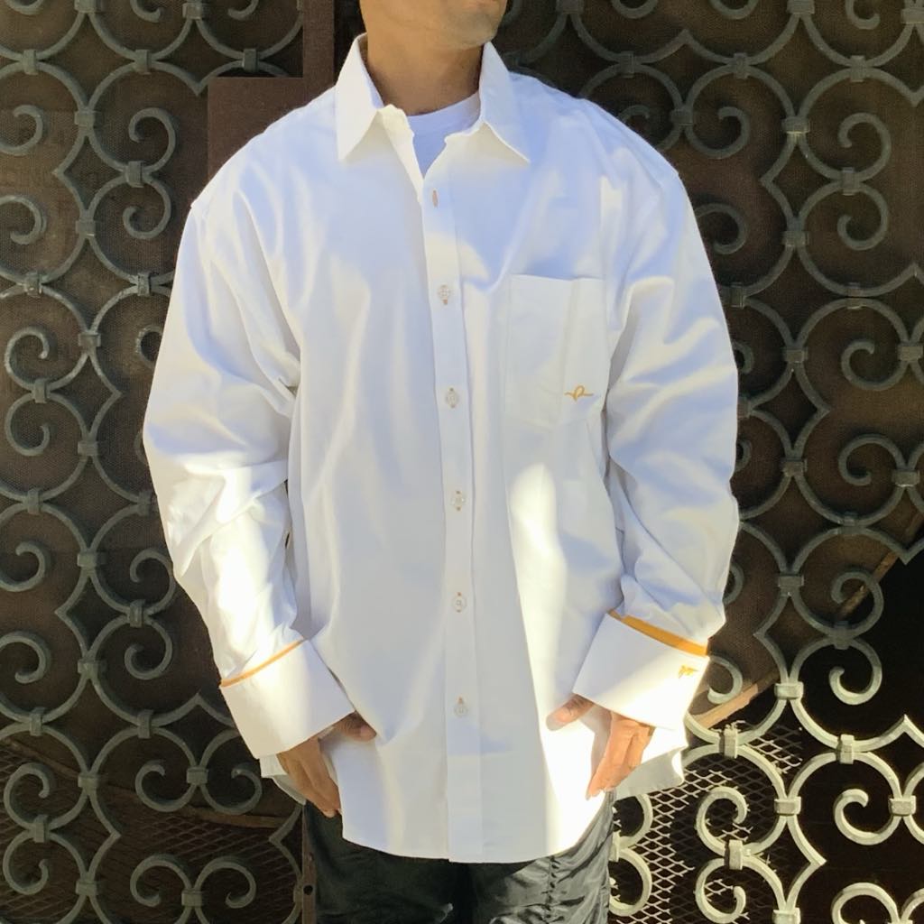 Men’s Rocawear White | Yellow L/S Button Down Shirts NWT