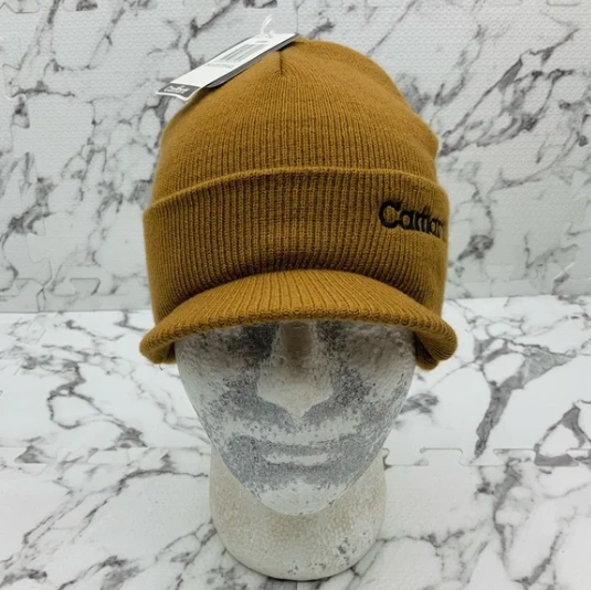 Men’s Carhartt Wheat | Black Brim Casual Beanies NWT