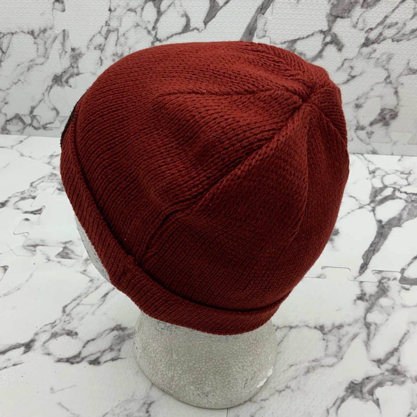 Men's Davoucci Burgundy | Black Pony Hair Casual Beanie NWT